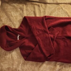 Paraphrase Deep Red Wool Blend Sweater Sz 1X Lambswool Rabbit Hair Nylon
